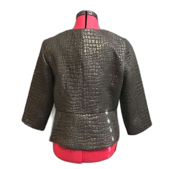 Ruby Road Jacket Women’s Size 8 Black Metallic Zipper Closure Beaded 3/4 Sleeve - Picture 4 of 8